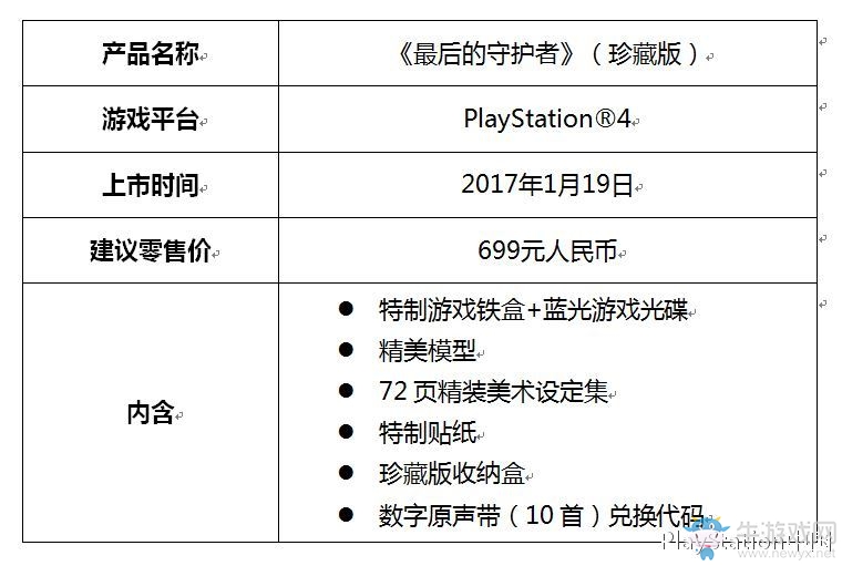 《最后的守護者》國行珍藏版內容一覽