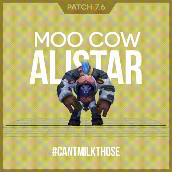 《lol》牛頭愚人節皮膚 萌萌奶牛到來