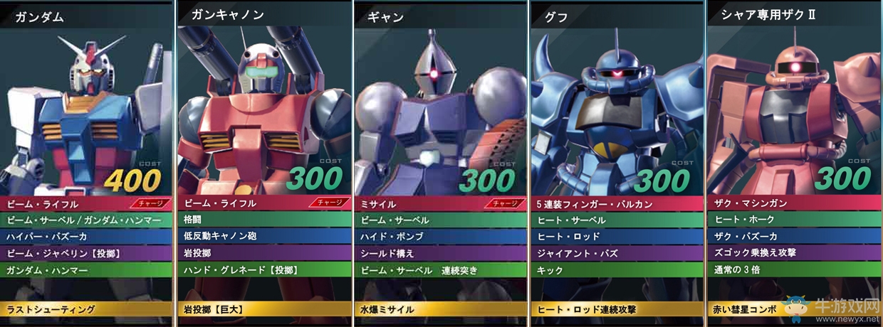 《高達(dá)VERSUS》機(jī)體大全