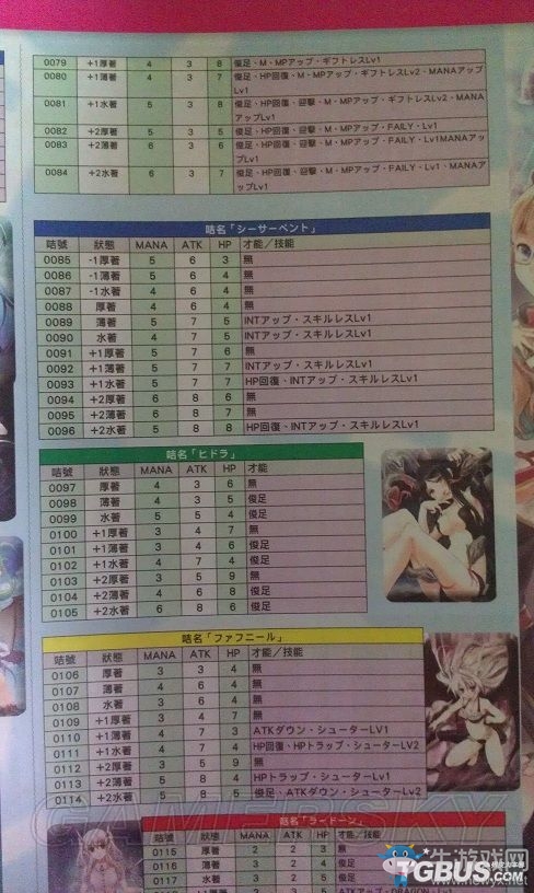 《限界凸騎》卡片技能屬性大全