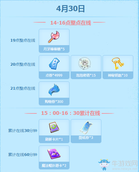 《QQ炫舞》2017四月回饋 第五周整點(diǎn)在線送好禮