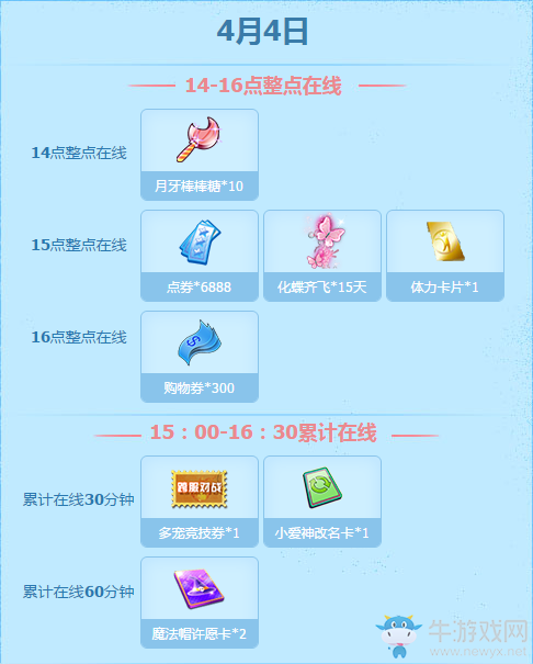 《QQ炫舞》2017四月回饋第一周 整點(diǎn)在線得好禮