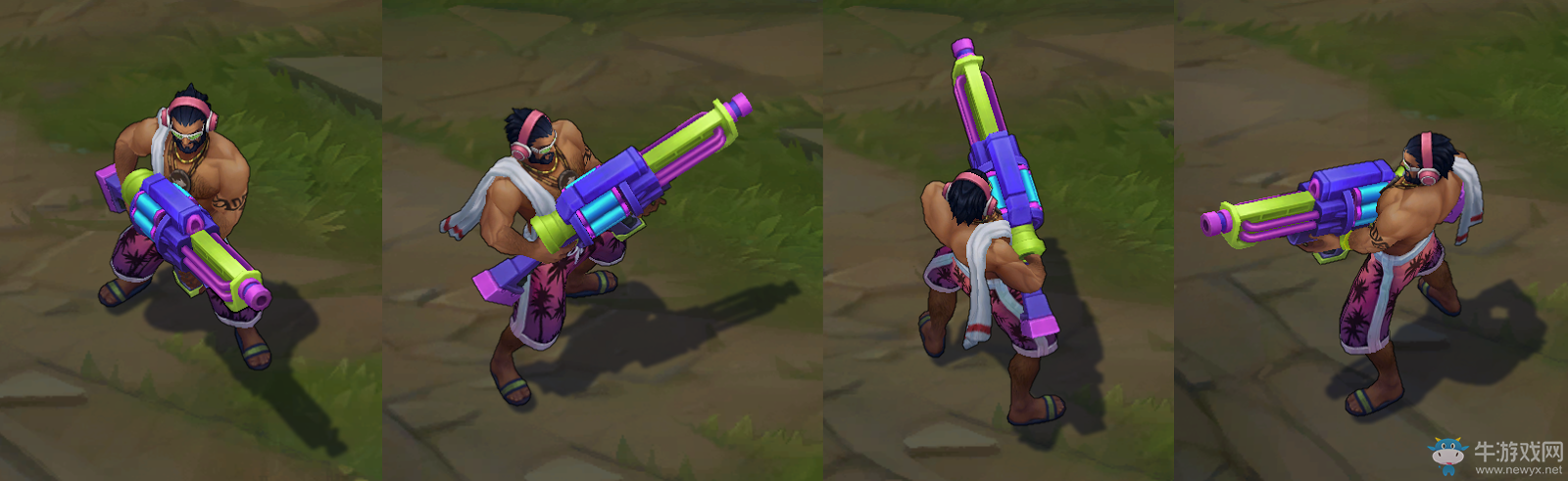 《LOL》泳池派對 格雷福斯炫彩皮膚