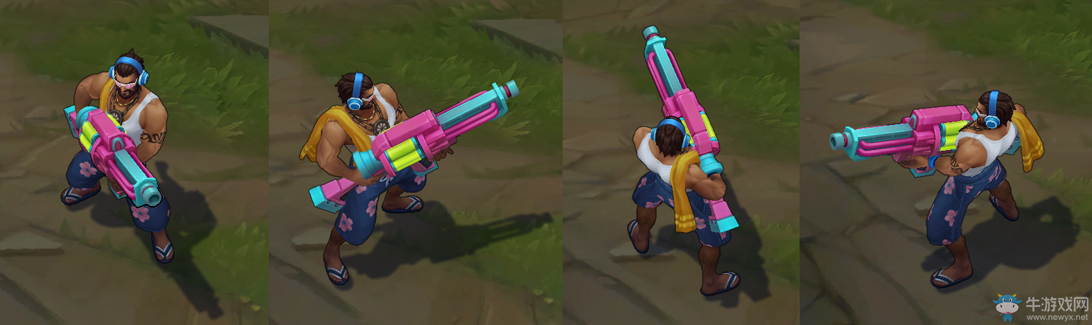 《LOL》泳池派對 格雷福斯炫彩皮膚