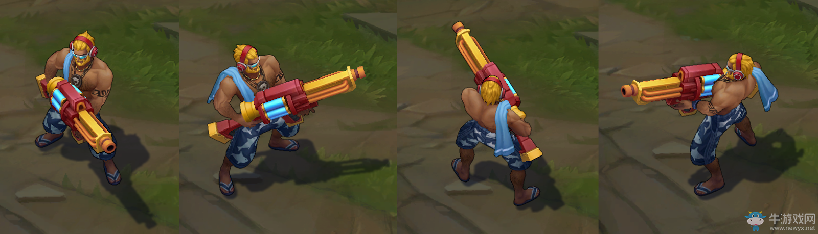 《LOL》泳池派對 格雷福斯炫彩皮膚