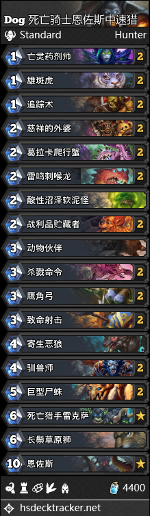 《爐石傳說》冰封王座的騎士獵人卡組推薦