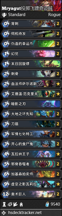 《爐石傳說》冰封王座的騎士盜賊卡組推薦