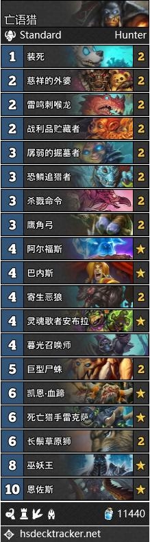 《爐石傳說》冰封王座的騎士獵人卡組推薦