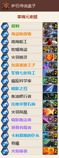 《爐石傳說》二王子元素賊卡組介紹