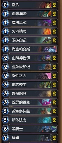 《爐石傳說》冰冠王座德魯伊制霸卡組