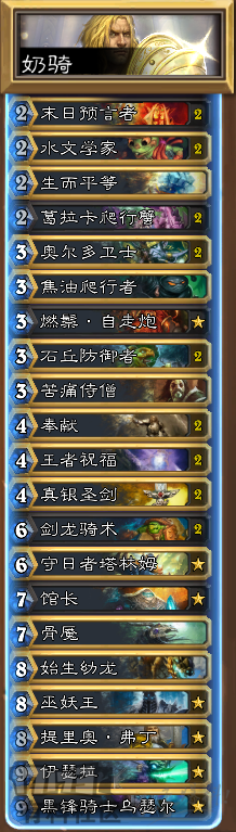 《爐石傳說》新版本奶騎卡組推薦