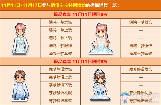 《QQ飛車》雙十一狂歡 情侶寶寶特別活動