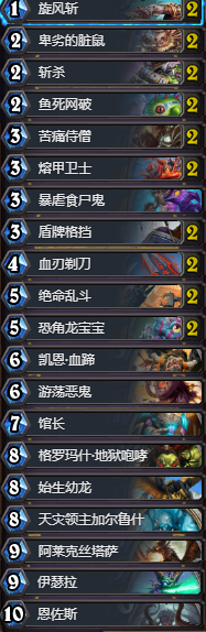 《爐石傳說》冰封王座斬殺土豪戰卡組推薦