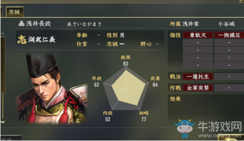 《信長之野望：大志》武將能力值及顏值數(shù)據(jù)一覽