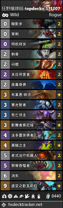 《爐石傳說》女巫森林盜賊突襲卡組匯總