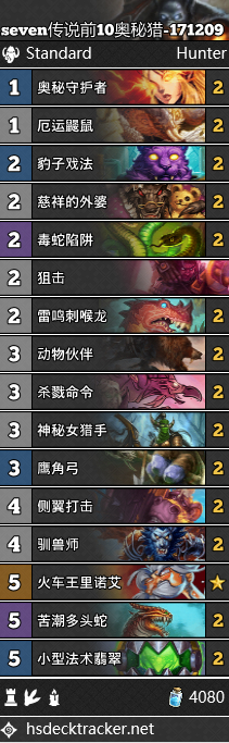 《爐石傳說(shuō)》女巫森林獵人突襲卡組匯總