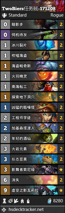 《爐石傳說》女巫森林盜賊突襲卡組匯總