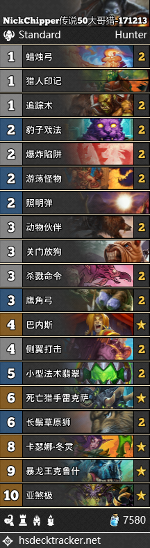 《爐石傳說(shuō)》女巫森林獵人突襲卡組匯總