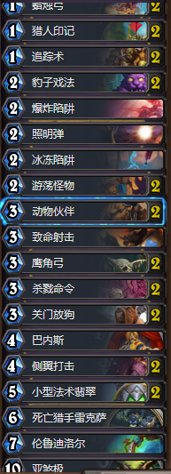 《爐石傳說(shuō)》最新狗頭人極巴獵卡組推薦