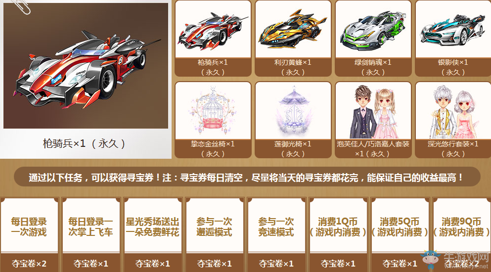 《QQ飛車》極速奪寶盛宴 寶石兌永久極品