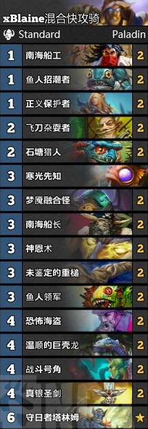 《爐石傳說》女巫森林混合快攻騎卡組推薦