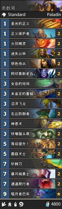 《爐石傳說》女巫森林奇數騎卡組匯總