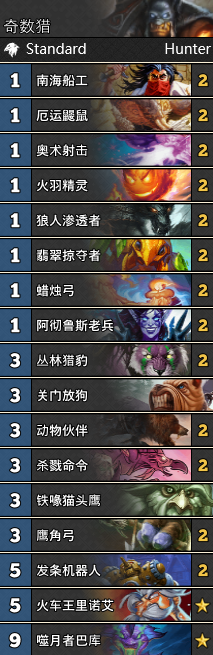 《爐石傳說》女巫森林奇數(shù)獵卡組推薦