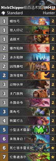 《爐石傳說》女巫森林前百法術獵卡組推薦