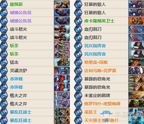 《爐石傳說》標準亂斗競技場各職業卡組大全