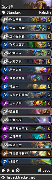 《爐石傳說》女巫森林月初魚人騎卡組推薦