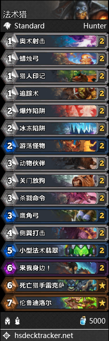 《爐石傳說》女巫森林月初法術獵卡組推薦