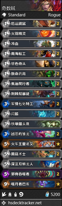 《爐石傳說》女巫森林月初奇數賊卡組推薦