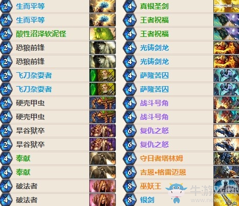 《爐石傳說》女巫森林Erobberts偶數(shù)騎卡組推薦