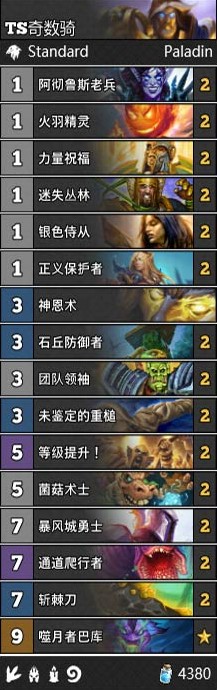 《爐石傳說》T2奇數騎卡組推薦