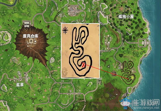《堡壘之夜》s4第三周任務鹽泉藏寶圖位置介紹