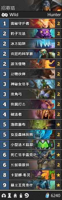 《爐石傳說》女巫森林T2招募獵卡組推薦