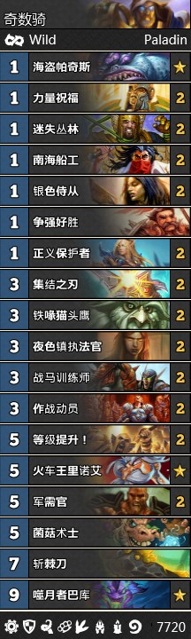 《爐石傳說(shuō)》女巫森林T2奇數(shù)騎卡組推薦