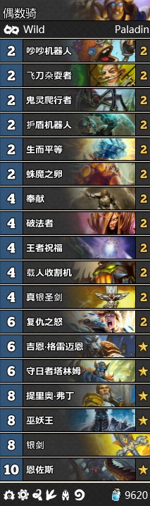 《爐石傳說》女巫森林T4偶數騎大神卡組推薦