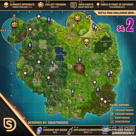 《堡壘之夜》第四賽季每周挑戰任務攻略匯總