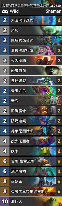 《爐石傳說》國服登頂狂野偶數薩卡組推薦