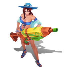 《LOL》泳池派對 凱特琳炫彩皮膚