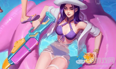 《LOL》泳池派對 凱特琳炫彩皮膚