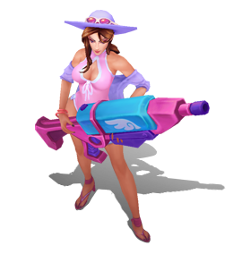 《LOL》泳池派對 凱特琳炫彩皮膚