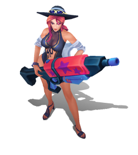 《LOL》泳池派對 凱特琳炫彩皮膚