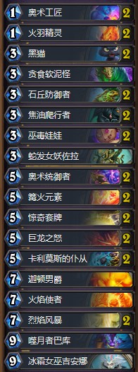 《爐石傳說》女巫森林主播李博奇數元素法卡組推薦