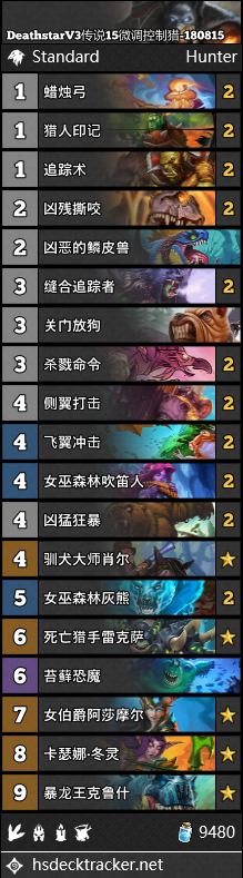 《爐石傳說》砰砰計劃傳說15控制獵卡組推薦