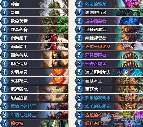 《爐石傳說》砰砰計劃國服前50奇數賊卡組推薦