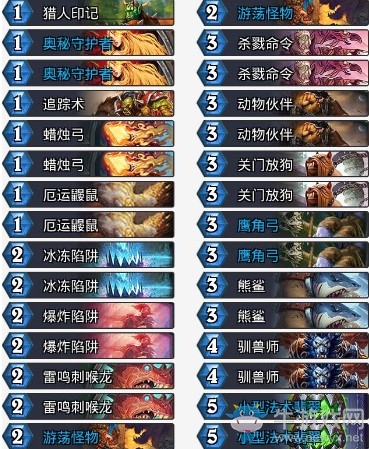 《爐石傳說》砰砰計劃最強(qiáng)藍(lán)白中速獵卡組推薦