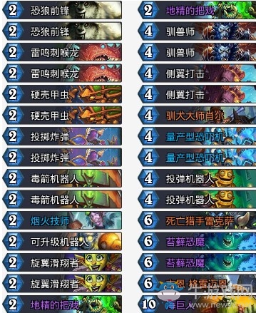 《爐石傳說》砰砰計劃機偶獵卡組推薦