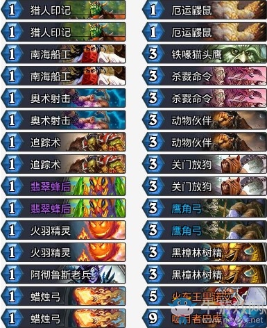 《爐石傳說》中歐對抗賽XIAOT奇數獵卡組推薦